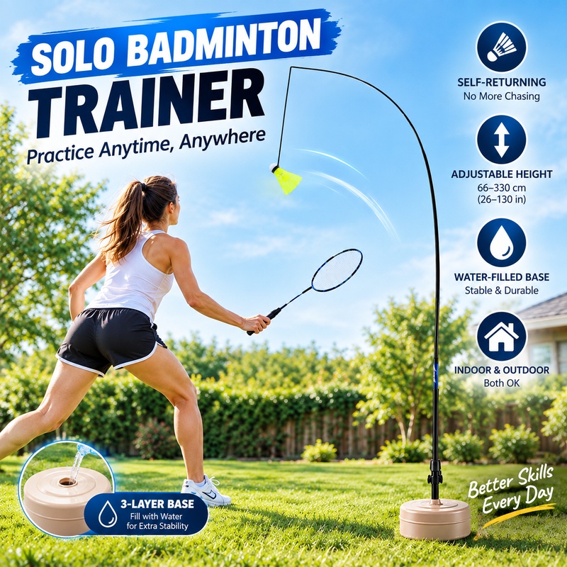 Тренажер для бадминтона Solo с – обзор и цена Badminton Shuttlecock